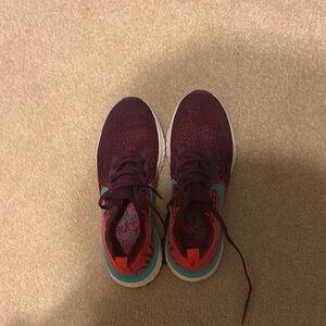 Nike Athletic Shoes Purple and Green Performance